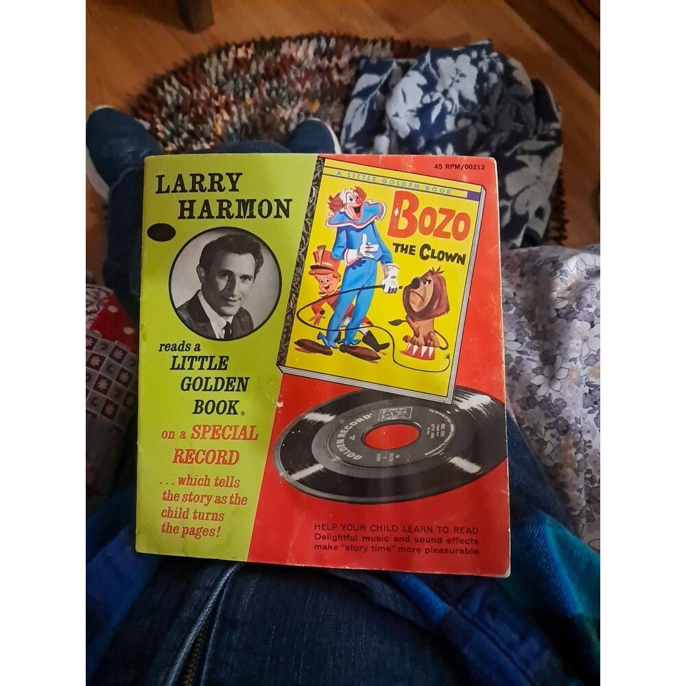 Larry Harmon Bozo the Clown Little Golden Book Missing Record See Description